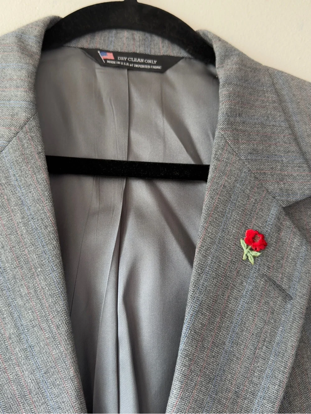 Men's Gray Pinstripe Sport‎ Coat Blazer